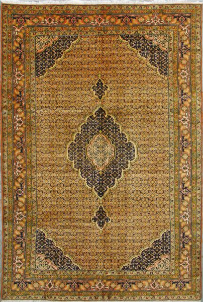 https://www.armanrugs.com/ | 6' 2" x 9' 4" Brown Tabriz Hand Knotted Wool Authentic Persian Rug