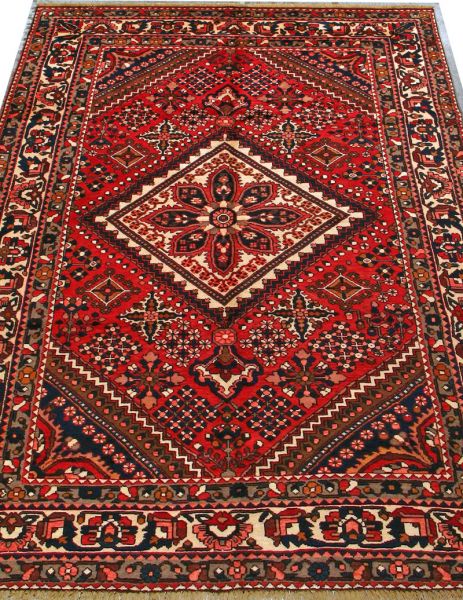 https://www.armanrugs.com/ | 6' 11" x 10' 9" Red Bakhtiari Hand Knotted Wool Authentic Persian Rug
