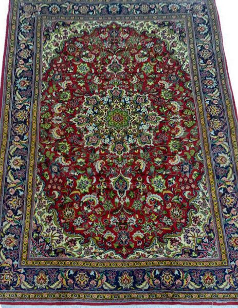 https://www.armanrugs.com/ | 4' 10" x 7' 1" Red Kashan Handmade Wool Authentic Persian Rug