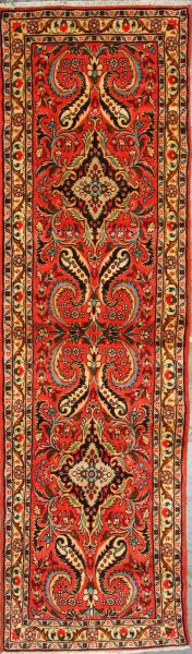 https://www.armanrugs.com/ | 2' 5" x 8' 8"  Hamadan Hand Knotted Wool Authentic Runner Persian Rug