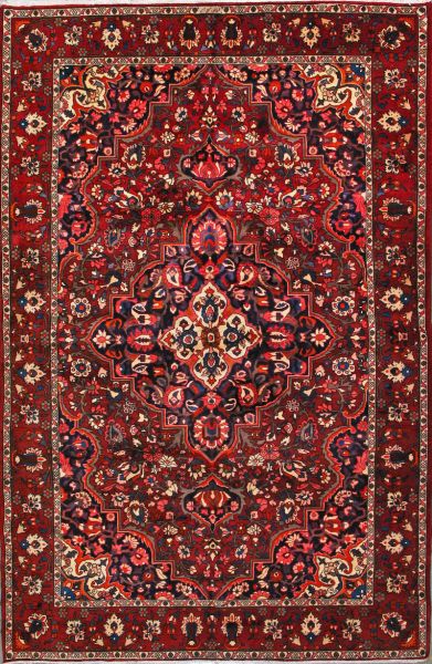 https://www.armanrugs.com/ | 6' 11" x 10' 6" Red bakhtiari Hand Knotted Wool Authentic Persian Rug