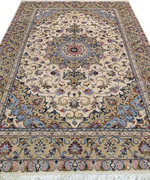 https://www.armanrugs.com/ | 6' 7" x 9' 8" Beige Tabriz Hand Knotted Wool Authentic Persian Rug