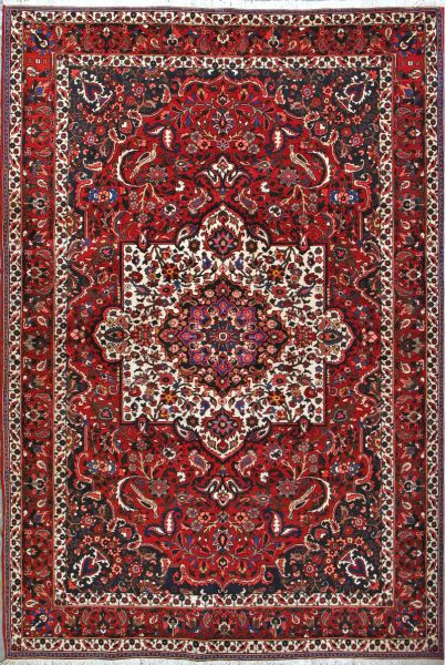 https://www.armanrugs.com/ | 6' 11" x 10' 2" Beige Bakhtiari Hand Knotted Wool Authentic Persian Rug